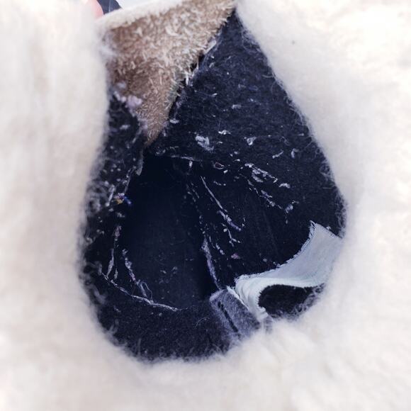 SOREL Kid's Size 2 Insulated Waterproof Winter Snow Boots Leather Rubber Beige - Picture 12 of 16